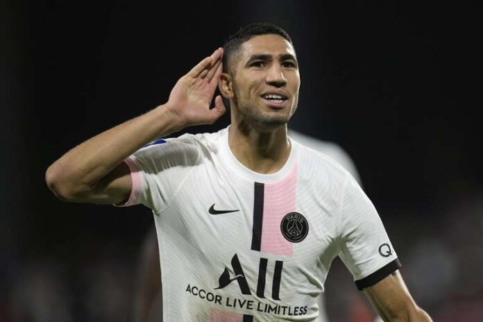 Ante ausencia de Messi, Hakimi es la nueva figura del PSG