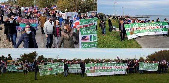 Dominicanos New York protestan por construccion presa Hidroelectrica Las Placetas