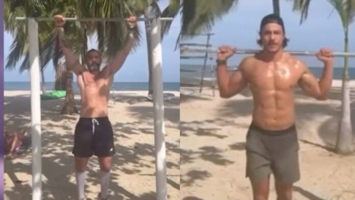 Juanes muestra entrenamiento físico en la playa un domingo