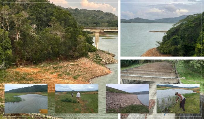 Dramática situación de la Presa de Hatillo; el agua se aleja y deja panorama de desolación