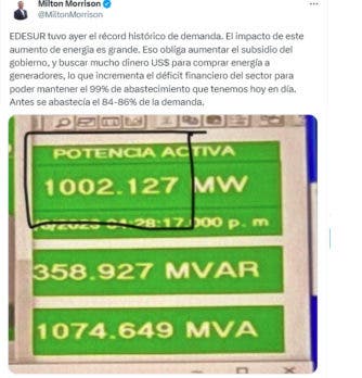 Milton Morrison El calor causa los apagones en RD