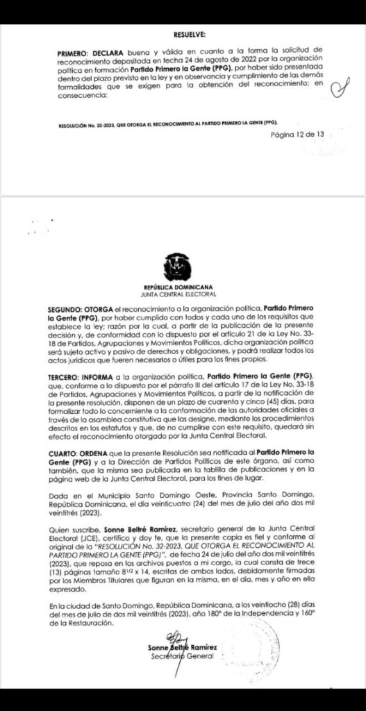 1690603989 741 JCE reconoce partidos de Julio Cesar Valentin y el senador