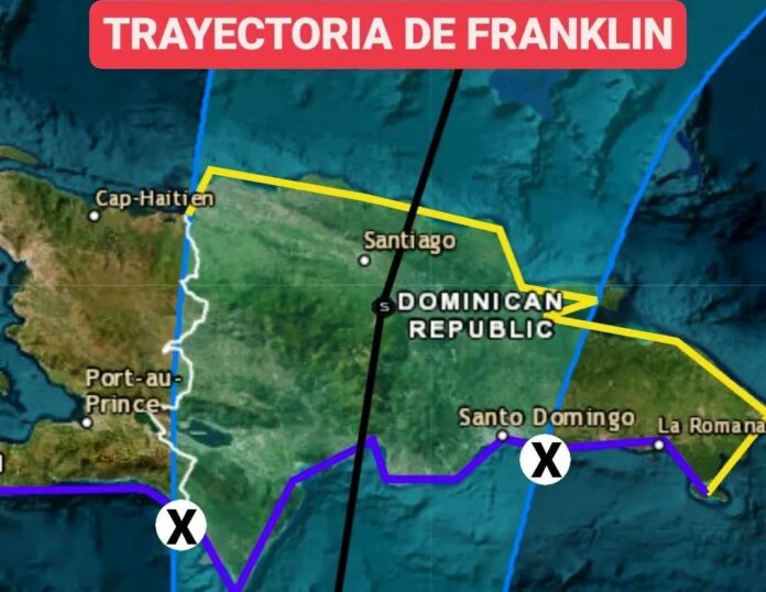 Tormenta Tropical Franklin: ¿Por dónde y a qué hora impactará RD?