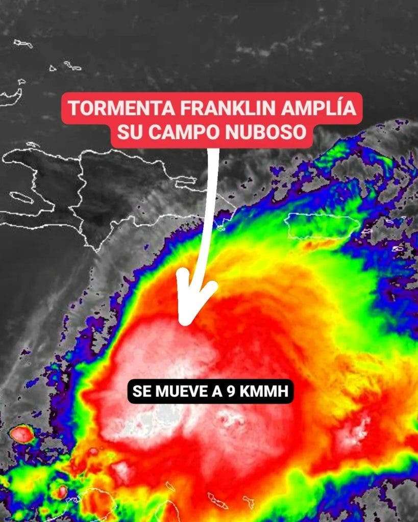 Tormenta Tropical Franklin ¿Por donde y a que hora impactara