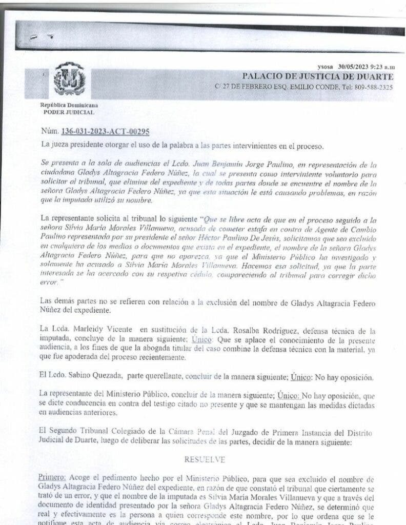 1701486610 451 Tribunal favorece mujer que fue incluida por error en acusaciones