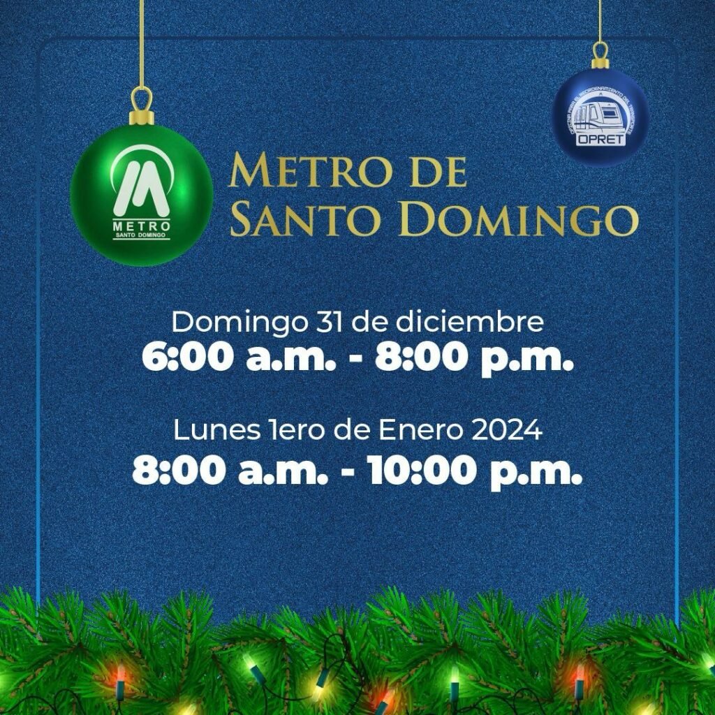 1703877550 573 Horario del Metro y Teleferico de Santo Domingo en festividades