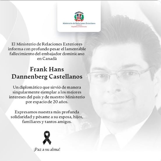 Fallece embajador dominicano en Canada Frank Hans Dannenberg