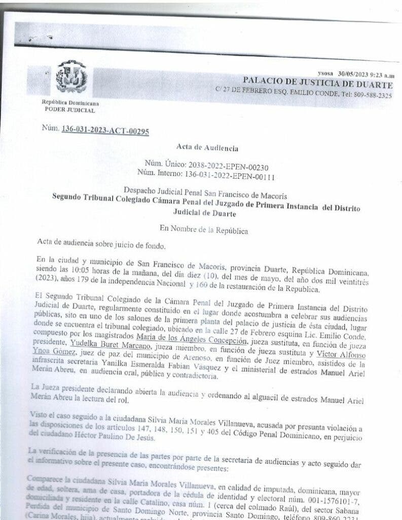 Tribunal favorece mujer que fue incluida por error en acusaciones