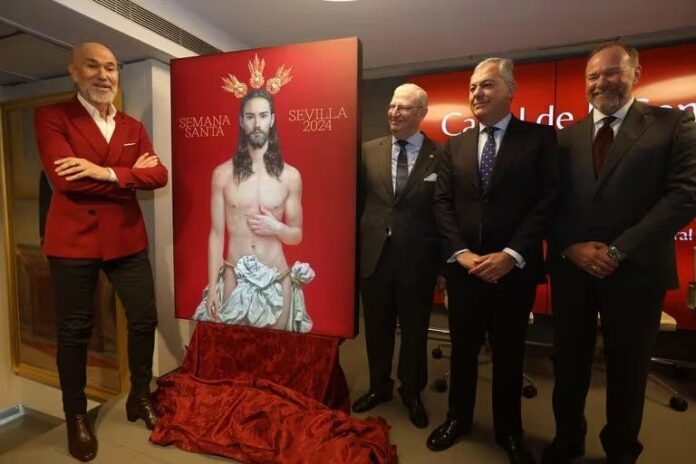 Cartel de Cristo que anuncia la Semana Santa de Sevilla causa polémica
