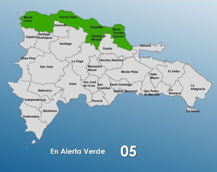 COE mantiene la alerta verde para cinco provincias
