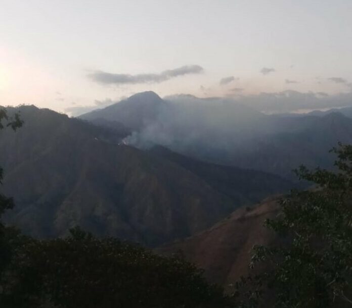 Bomberos forestales combaten incendios en lomas de Monseñor Nouel y San Juan