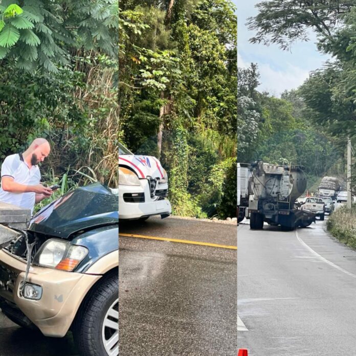 Tres accidentes múltiples en la autopista Duarte retrasan el tránsito por más de una hora