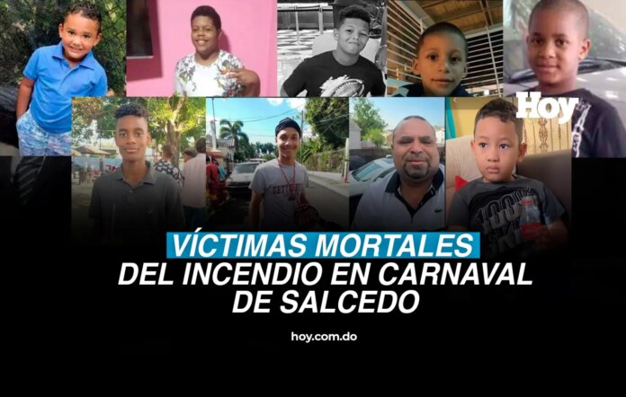 Las víctimas mortales del incendio en carnaval de Salcedo
