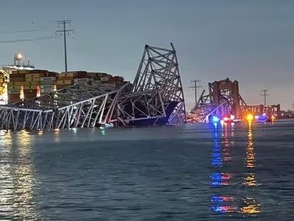 Tripulantes del barco de Baltimore están a salvo, dice operadora