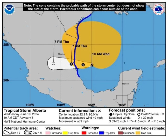 Se forma la tormenta tropical Alberto