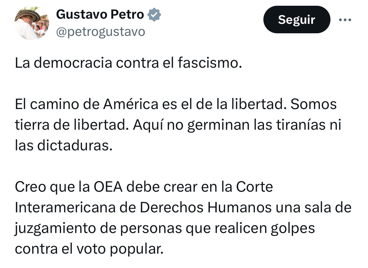 1719465793 342 Lideres mundiales condenan movimientos militares en intento de golpe en