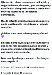 1720370838 892 Margarita Cedeno no participara en X Congreso Ordinario del PLD