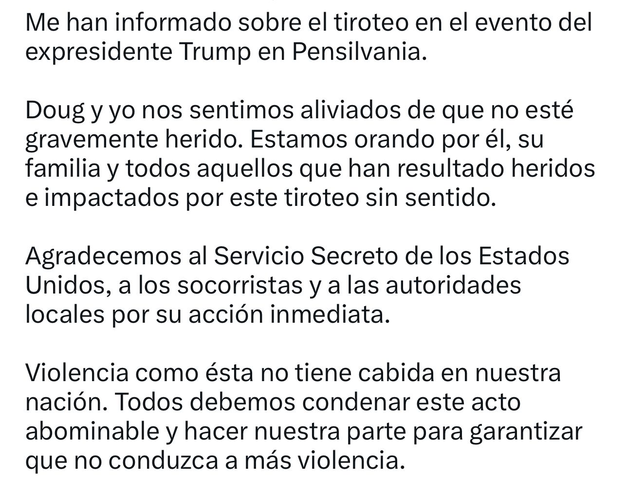 1720946231 610 Lideres mundiales expresan rechazo ante tiroteo en mitin de Trump
