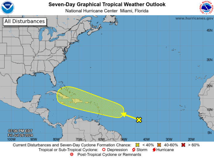Se formaría perturbación tropical la próxima semana