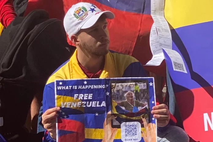 Los venezolanos se manifiestan en Australia contra el “fraude” electoral en Venezuela