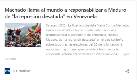 1724770642 701 Machado dice que el final del regimen del horror se