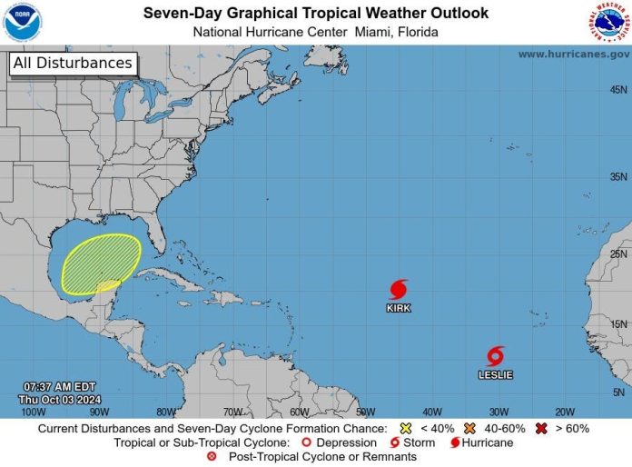 Se forma la tormenta Leslie en el Atlántico