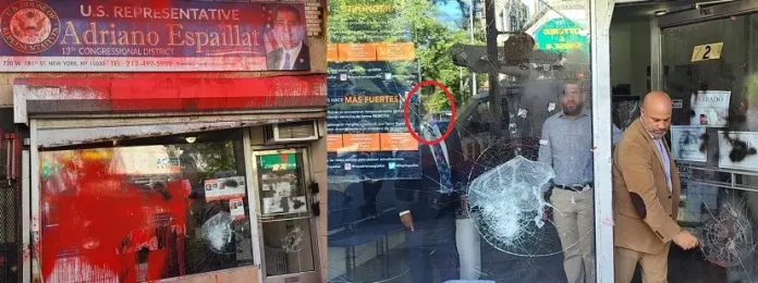 Vandalizan oficina congresista Espaillat en el Alto Manhattan