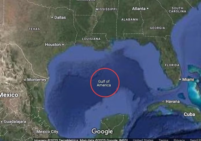 El Golfo de México ya se llama Golfo de América en Google Maps