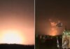 Masiva explosión ilumina el cielo en Israel