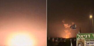 Masiva explosión ilumina el cielo en Israel