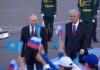 Guardia de honor y helicópteros: así fue la cálida bienvenida a Putin en Kazajistán
