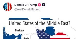 Trump publica mapa de «Estados Unidos de Oriente Medio»