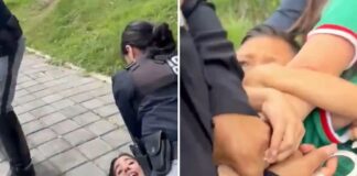 Policías someten violentamente a una madre y maltratan a sus hijos pequeños