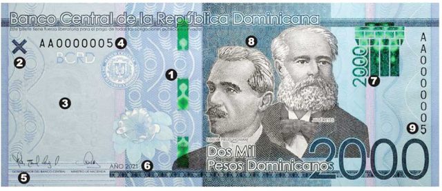 El BCRD emite un billete de 2000 pesos serie 2021