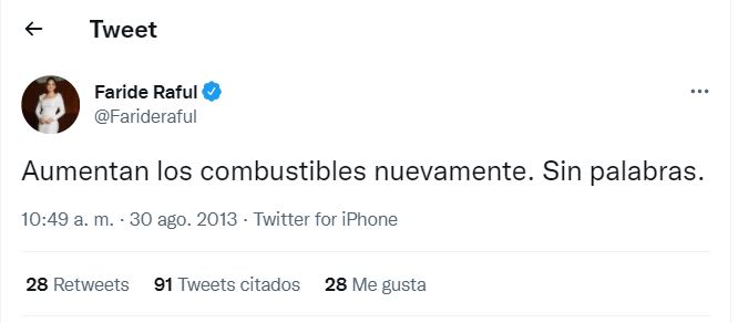 Tuiteros arremeten contra Faride por quedarse sin palabras ante alza