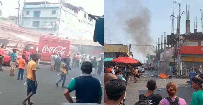 Migrantes haitianos agredieron a comerciantes en mercado de Tapachula