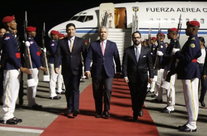 Llega a RD el presidente de Colombia, Iván Duque