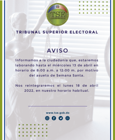 Tribunal Superior laborara hasta el Miercoles Santo por Semana Santa