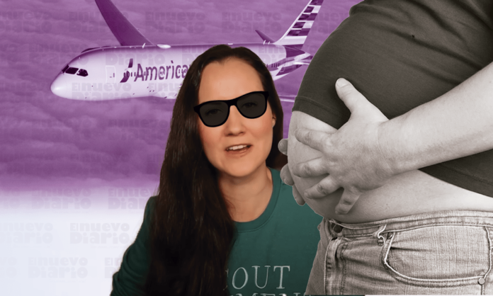 Influencer que se quejó por viajar entre dos obesos es recompensada por la aerolínea