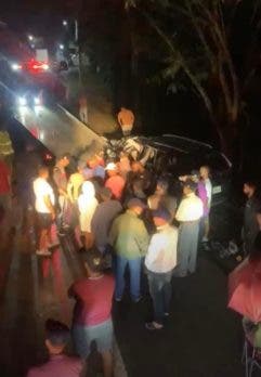 Mueren tres niños y dos adultos en accidente de tránsito en Bonao