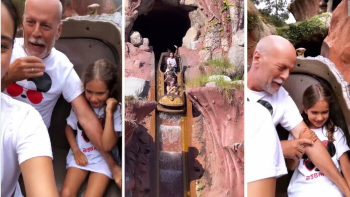 Diversión en familia: la esposa de Bruce Willis comparte video del actor junto a su familia en los parques de Disney