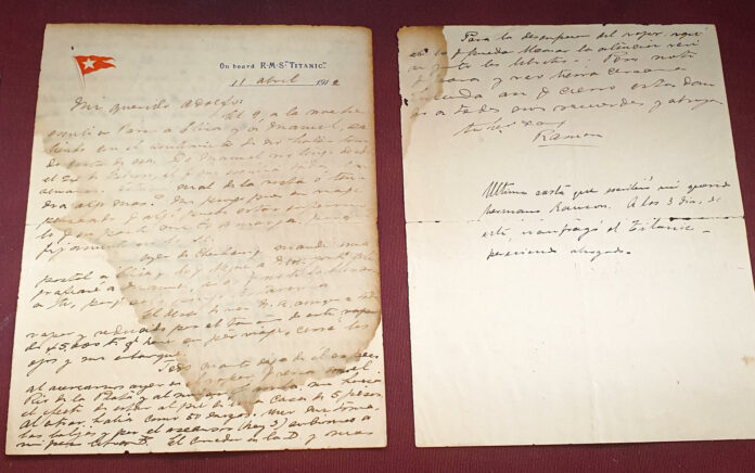 Carta enviada desde el Titanic por un pasajero uruguayo es subastada en 12000 dólares