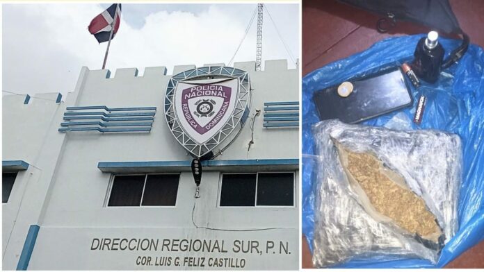 PN apresa hombre intentó lanzar sustancias narcóticas, celulares y otros objetos a interior cárcel de Barahona