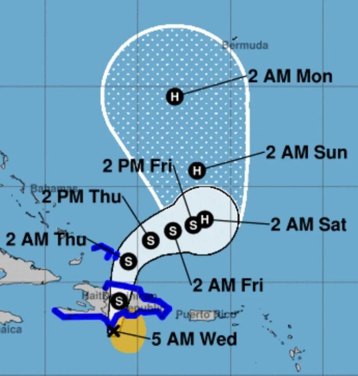 Tormenta tropical Franklin se localiza a unos 175 kilómetros al suroeste de Santo Domingo