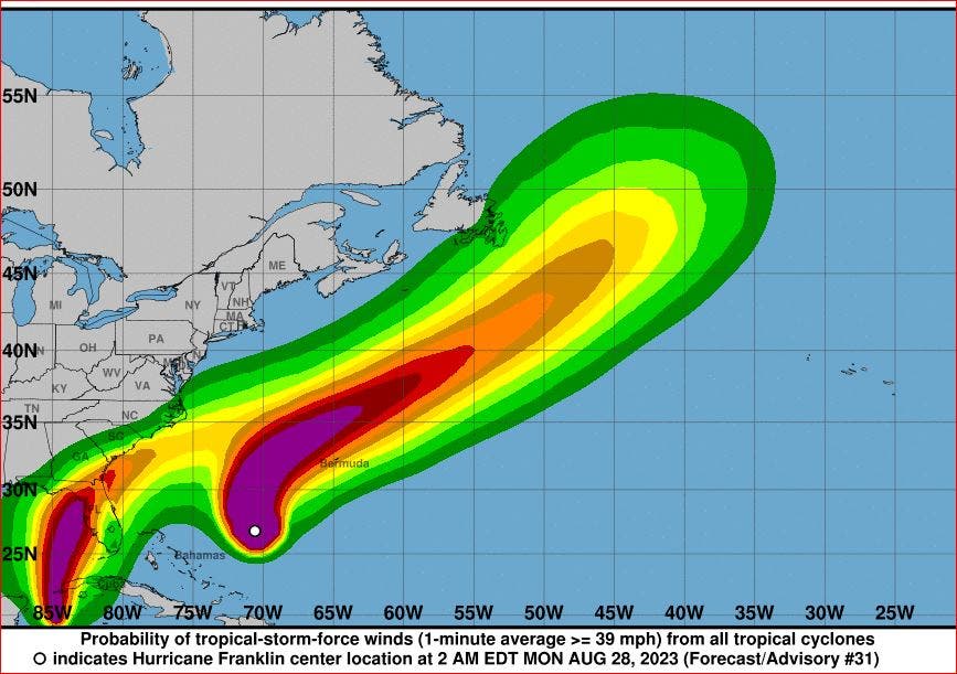 Franklin es el primer huracán de categoría mayor de 2023 en el Atlántico