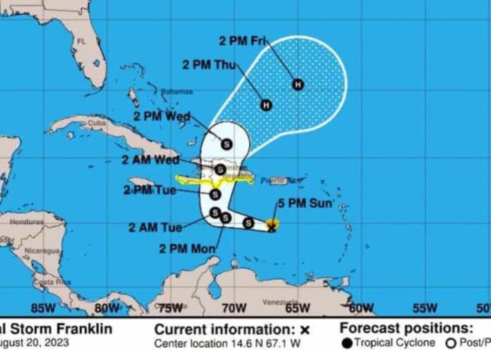 La tormenta Franklin amenaza RD y Haití