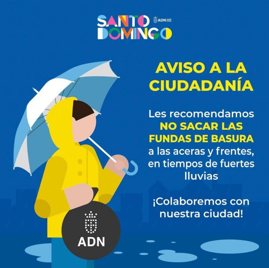 Tormenta Franklin ADN pide a ciudadanos no sacar basura a