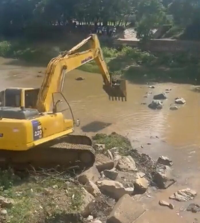 Gobierno reinicia trabajos de la toma de agua en el río Dajabón