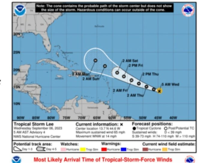 La Onamet da “estricto” seguimiento a la evolución de la tormenta tropical Lee