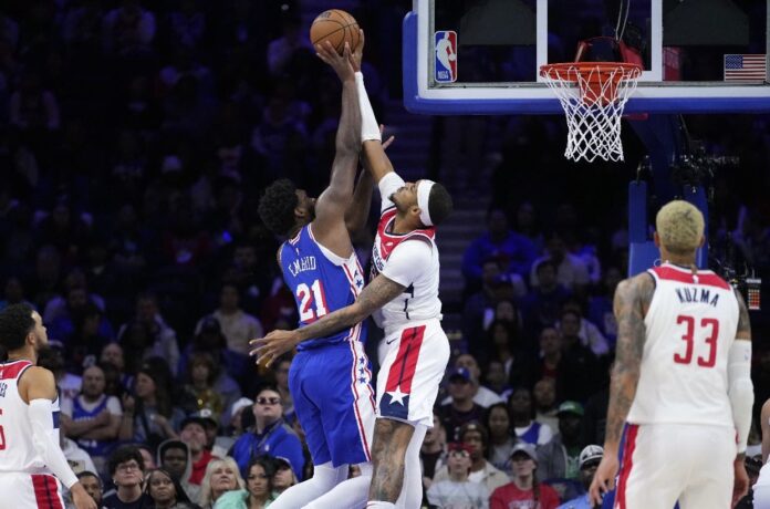 Embiid encesta 48 puntos; Curry anota 34 triunfo G.S